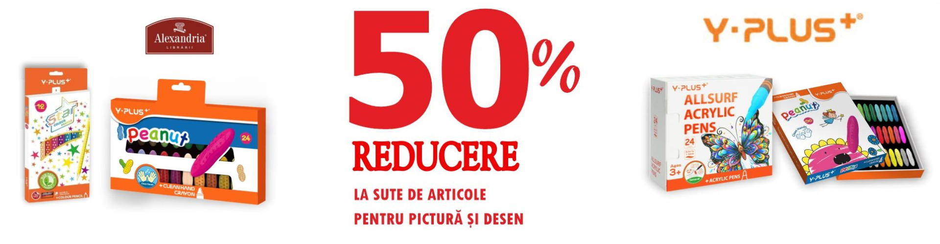50% reducere la toate produsele de coloring Y-PLUS