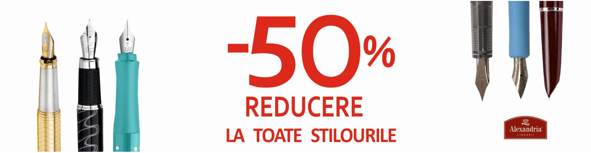 50% reducere la TOATE STILOURILE