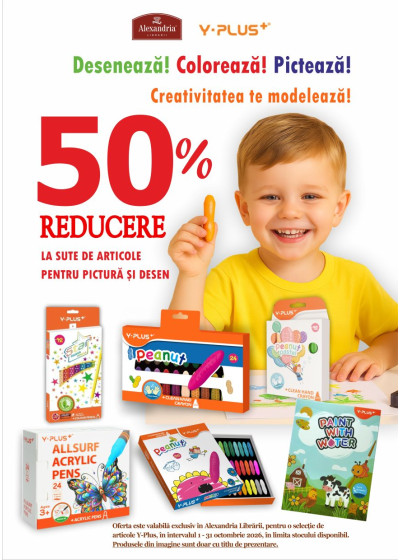 50% REDUCERE la sute de articole de coloring Y-PLUS 50% REDUCERE la sute de articole de coloring Y-PLUS