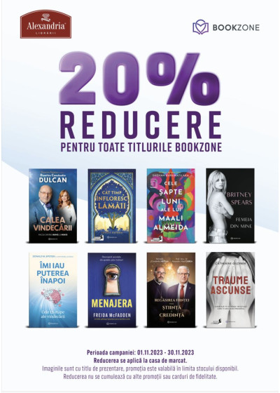 20% reducere pentru toate titlurile Bookzone