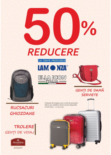 50% reducere la toate produsele Lamonza și Ella Icon