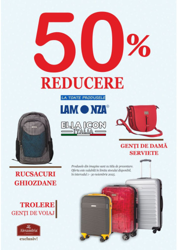 50% reducere la toate produsele Lamonza și Ella Icon