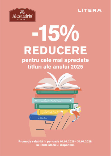 15% reducere la TOP cărți Litera