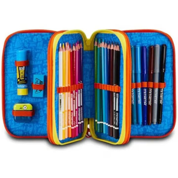 Penar echipat Mitama, 3 compartimente, design floare, 14.5 x 7.4 x 20 cm