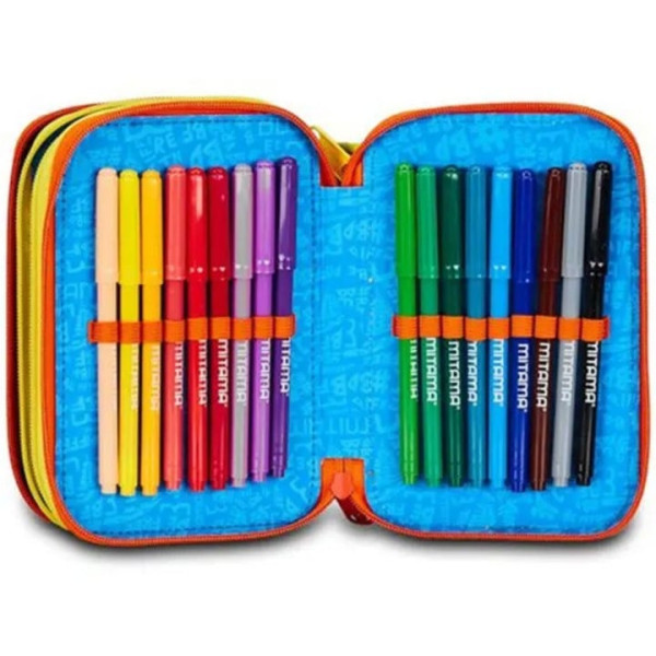Penar echipat Mitama, 3 compartimente, design floare, 14.5 x 7.4 x 20 cm