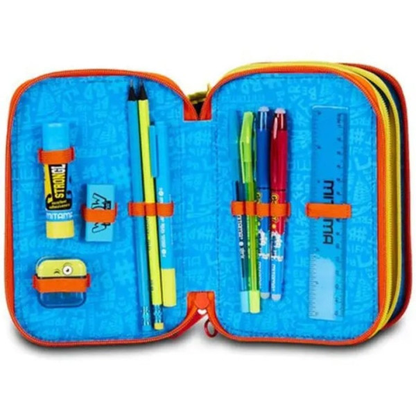 Penar echipat Mitama, 3 compartimente, design floare, 14.5 x 7.4 x 20 cm