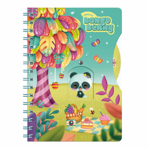 Agendă cu spiră Bangoberry, Pally Panda, 192 file, 16x21 cm Agendă cu spiră Bangoberry, Pally Panda, 192 file, 16x21 cm