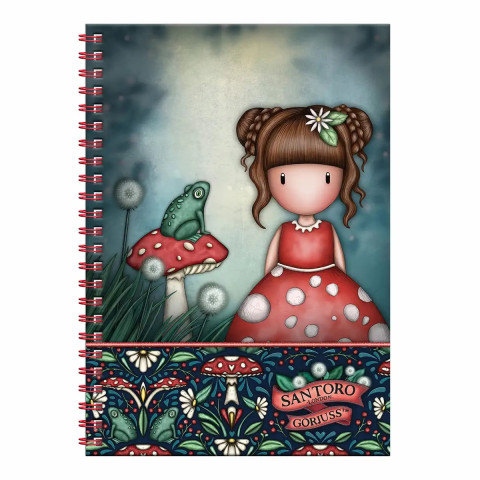 Caiet A4 Gorjuss, Little Mushroom cu accesorii scolare Caiet A4 Gorjuss, Little Mushroom cu accesorii scolare