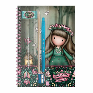 Caiet A4 Gorjuss, Wildflower cu accesorii scolare