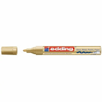 Marker permanent Edding 750 , cu vopsea, corp metalic, vârf rotund, 2-2-4 mm, auriu