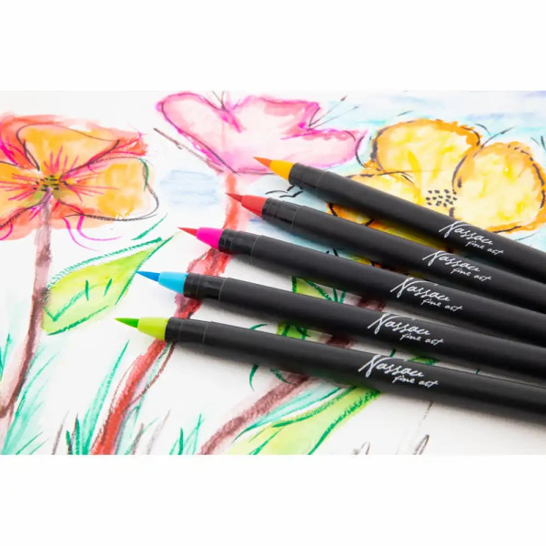 Set 20 markere Creative Craft, vârf tip pensulă pe bază de apă