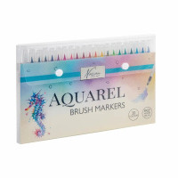 Set 20 markere Creative Craft, vârf tip pensulă pe bază de apă