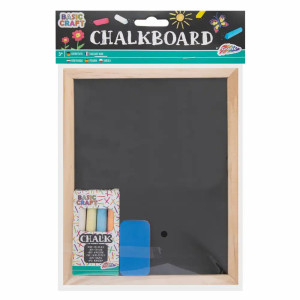 Tabliță neagra Creative Craft, 20x16 cm, 4 crete si burete
