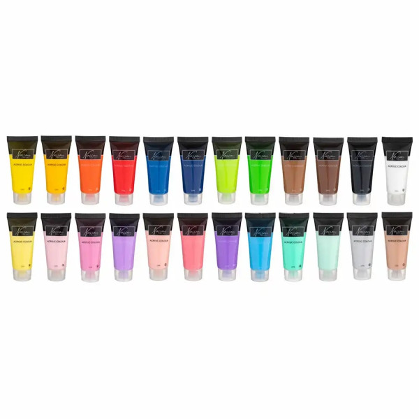 Set culori acrilice Nassau, 24 culori, 22 ml