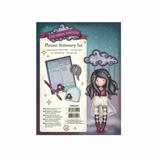Set de papetarie pentru planificare Gorjuss, Little Storm Cloud
