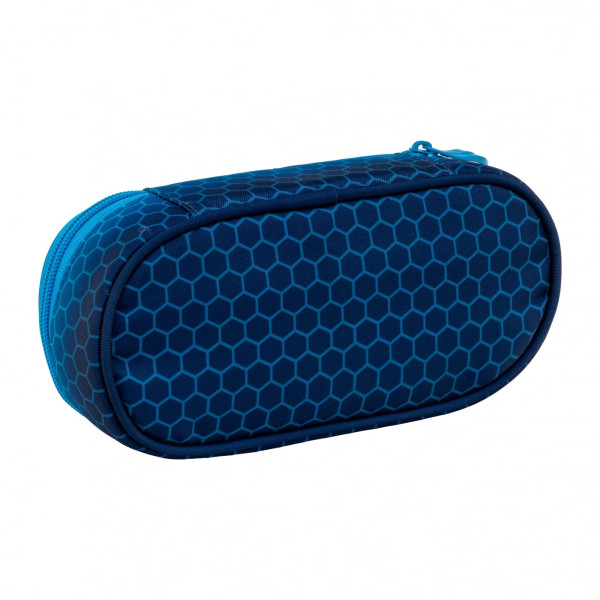 Penar simplu fără accesorii, Astra, Hexagon, Blue Ombre, 22 x 9 x 5 cm