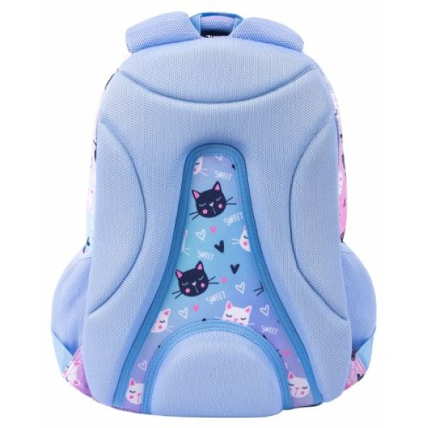 Ghiozdan școlar Ergonomic Loozz Happy Cats - 3 compartimente