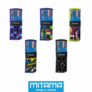 Set craft Mitama, 25 piese, pixuri si markere cu sclipici