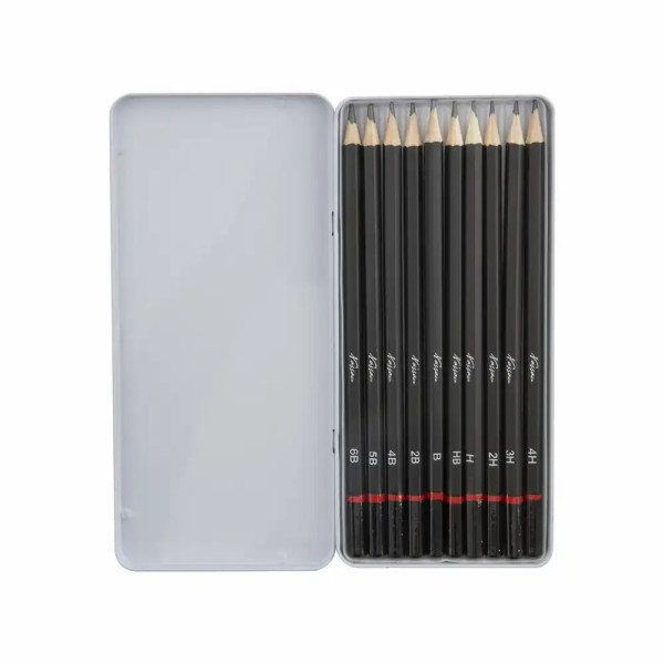 Set creioane grafit, Creative Craft, 10 bucati, duritati diferite