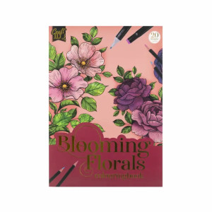 Carte de colorat A4 Creative Craft, 20 file, roz/floral Carte de colorat A4 Creative Craft, 20 file, roz/floral