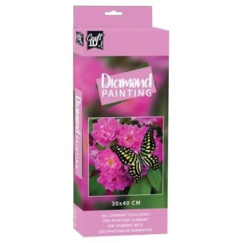 Set pictura cu diamante, Craft Sensations, Fluture, 7ani+, 30x40cm, Multicolor