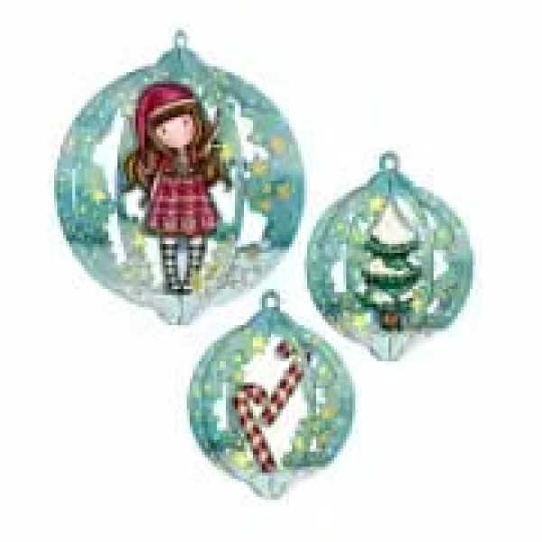 Set 3 decoratiuni 3D, Gorjuss, Tis The Season Set 3 decoratiuni 3D, Gorjuss, Tis The Season