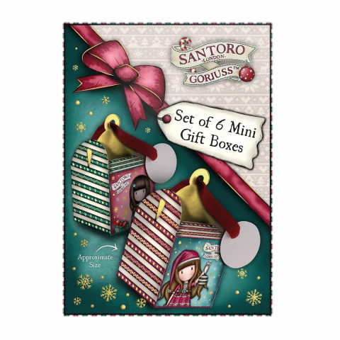 Set 6 cutiute pentru cadou, Gorjuss, Merry and Bright