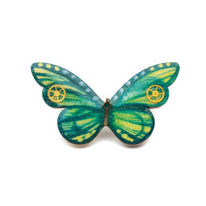 Brosă GREEN BUTTERFLY