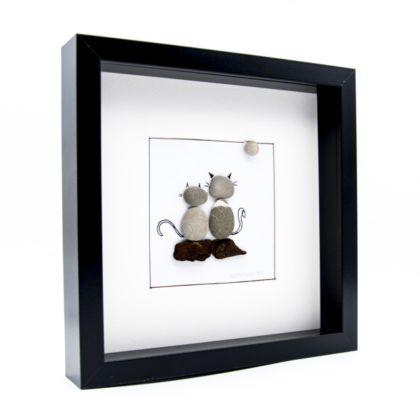 Tablou ZEN Cats - Colecția Pebble Art - 0110