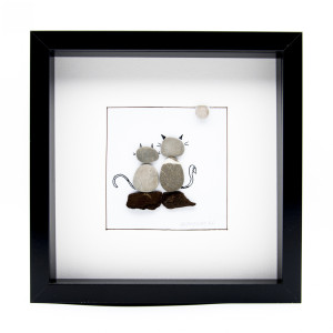 Tablou ZEN Cats - Colecția Pebble Art - 0110