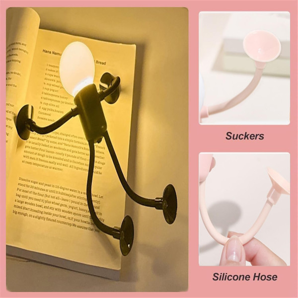 Lampa de citit flexibila cu ventuze, neagra Lampa de citit flexibila cu ventuze, neagra