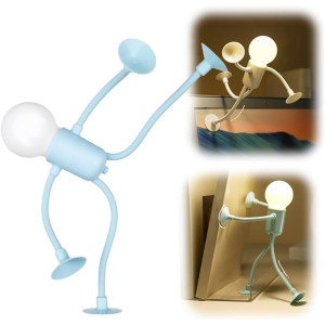 Lampa de citit flexibila cu ventuze, blue