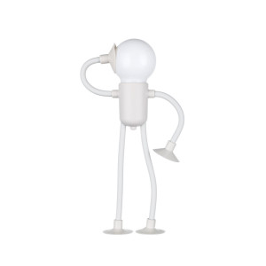 Lampa de citit flexibila cu ventuze, alba