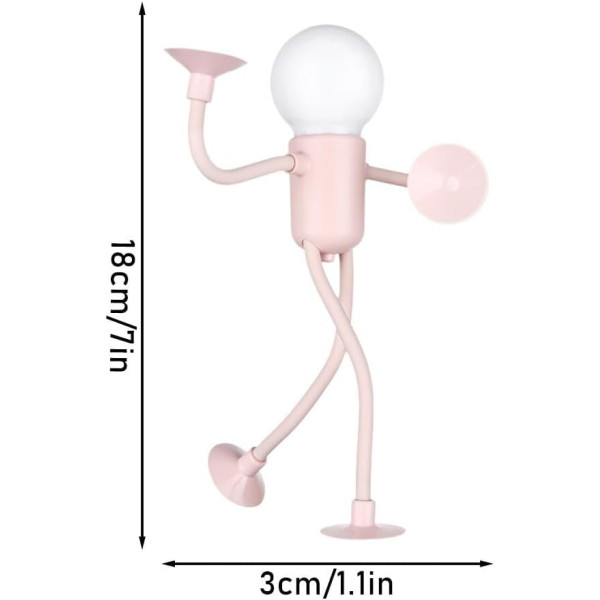 Lampa de citit flexibila cu ventuze, roz