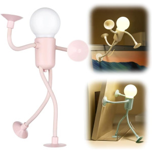 Lampa de citit flexibila cu ventuze, roz