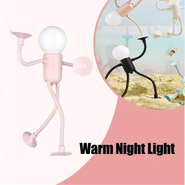 Lampa de citit flexibila cu ventuze, roz