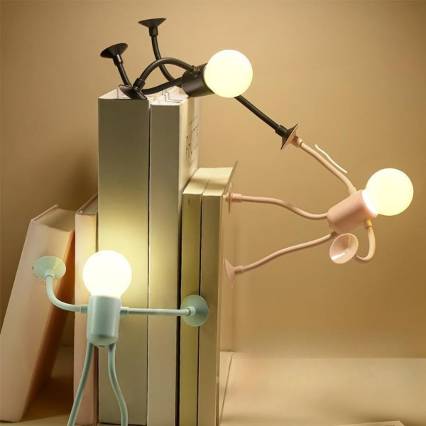 Lampa de citit flexibila cu ventuze, roz