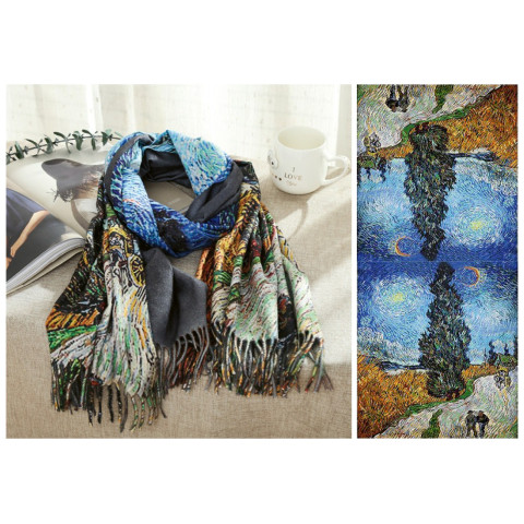 Esarfa cu franjuri 70 x 180 cm - model R