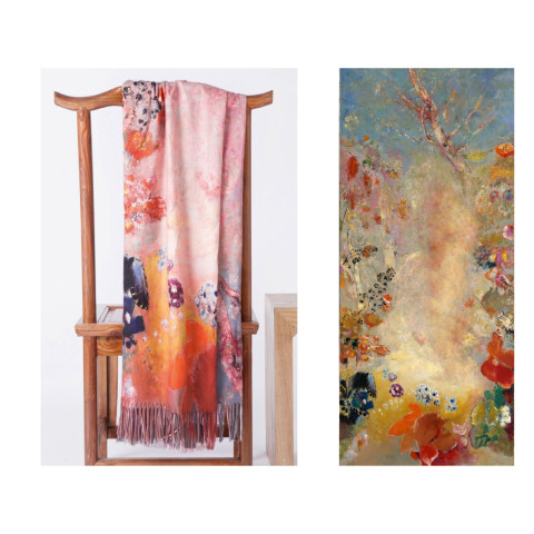 Esarfa cu franjuri 70 x 180 cm - model O