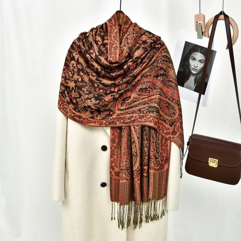 Esarfa cu franjuri 70 x 170 cm - model K