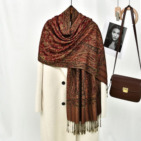 Esarfa cu franjuri 70 x 170 cm - model L