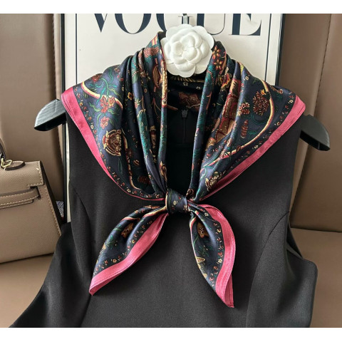 Esarfa matase naturala imprimata - model A