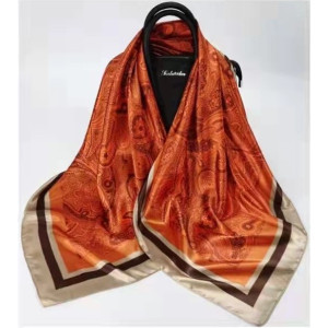 Esarfa satin silk 90 x 90 cm  - model 1