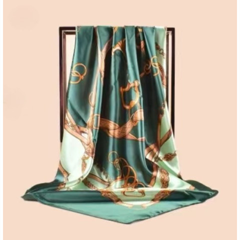 Esarfa satin silk 90 x 90 cm  - model 14
