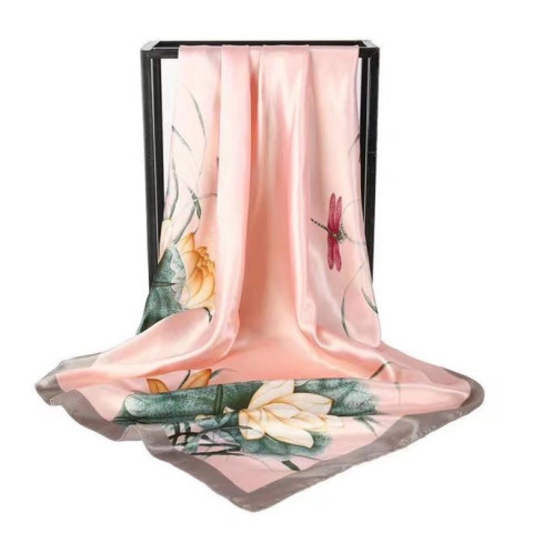 Esarfa satin silk 90 x 90 cm  - model 17