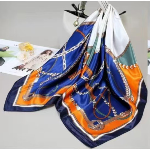 Esarfa satin silk 90 x 90 cm  - model 30