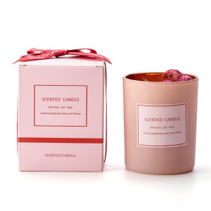 Lumanare parfumata roz -Scented candle - Trandafir