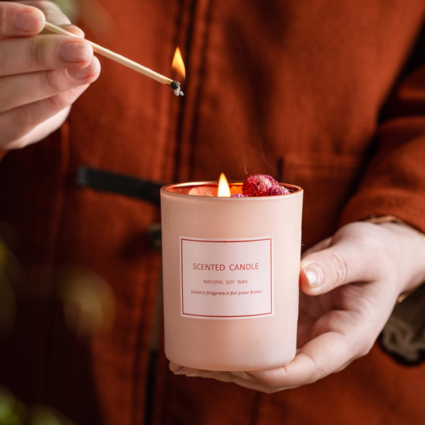 Lumanare parfumata roz -Scented candle - Coco Chanel