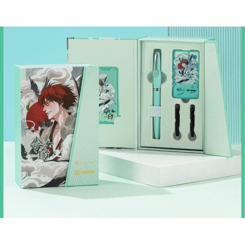 Set Picasso 616 - King of glory - Stilou Verde CT, 2 cartuse, semn carte magnetic