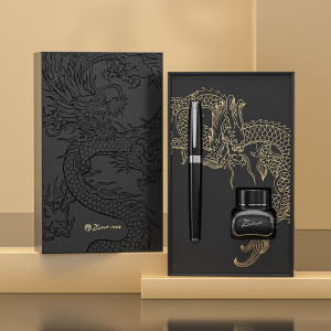 Set Picasso - Dragon - Stilou 717 negru CT si calimara cerneala